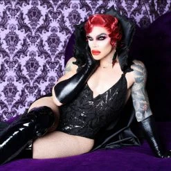 Glam Goth Beauty Hair And Makeup Vampirella - Bright Warm Red LIpstick