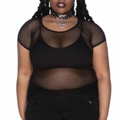 Killstar Wildchild Fishnet Top - Black Women's Stuff