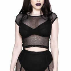 Killstar Wildchild Fishnet Top - Black Women's Stuff