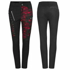 Punk Rave Women's Stuff Punk Blood Dark Denim Women's Pants