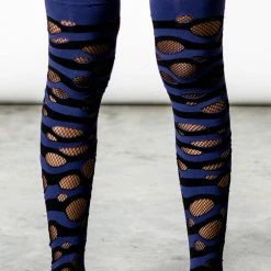 Killstar Wretched Soul Distress Socks [BLACK/MIDNIGHT]