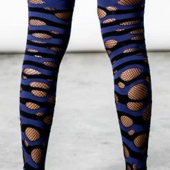 Killstar Wretched Soul Distress Socks [BLACK/MIDNIGHT]