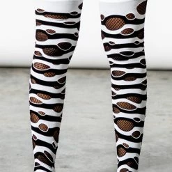 Killstar Wretched Soul Distress Socks [BLACK/WHITE]