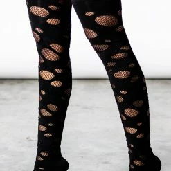 Killstar Women's Stuff Wretched Soul Distress Socks [Black]