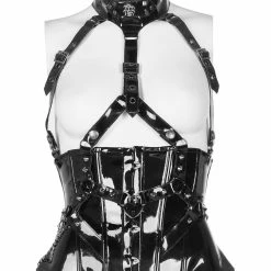 Punk Rave Women's Stuff Gothic Patent Leather Corset