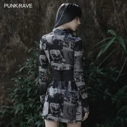 Punk Rave Men's Stuff Black And Gray Corset With Buckles 11 Punk Rave Men's Stuff Black And Gray Corset With Buckles