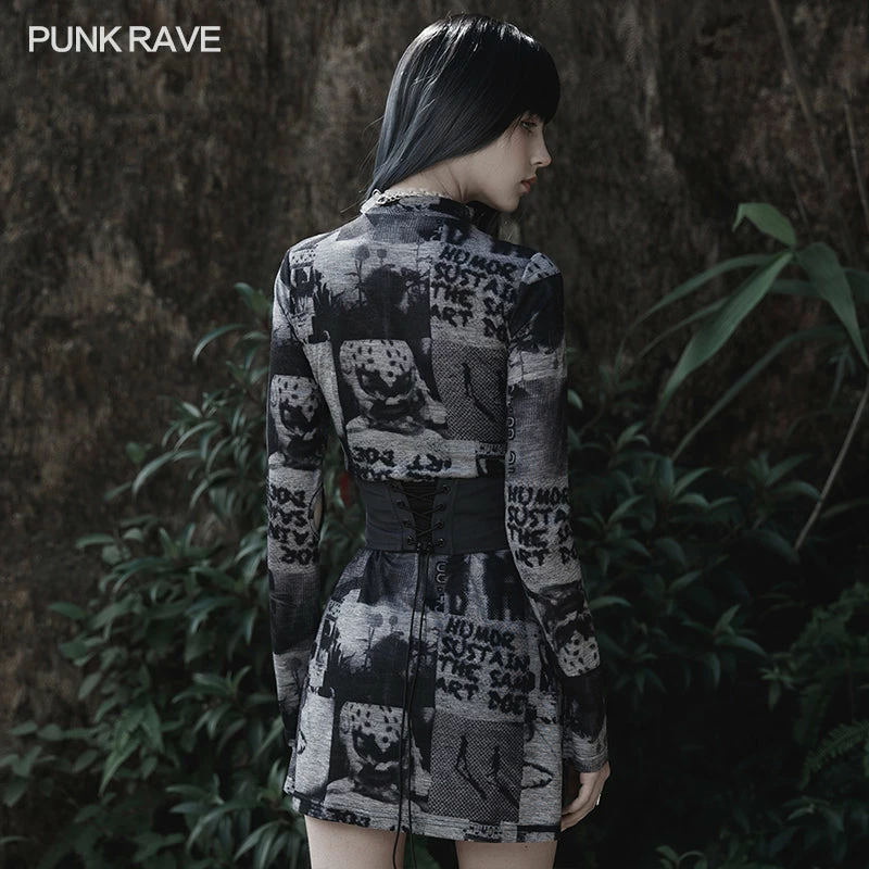 Punk Rave Men's Stuff Black And Gray Corset With Buckles 5 Punk Rave Men's Stuff Black And Gray Corset With Buckles