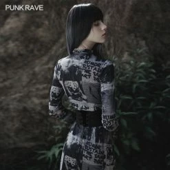 Punk Rave Black Corset With Buckles Men's Stuff