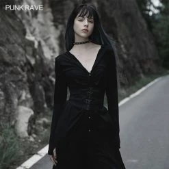 Punk Rave Black Corset With Buckles Men's Stuff