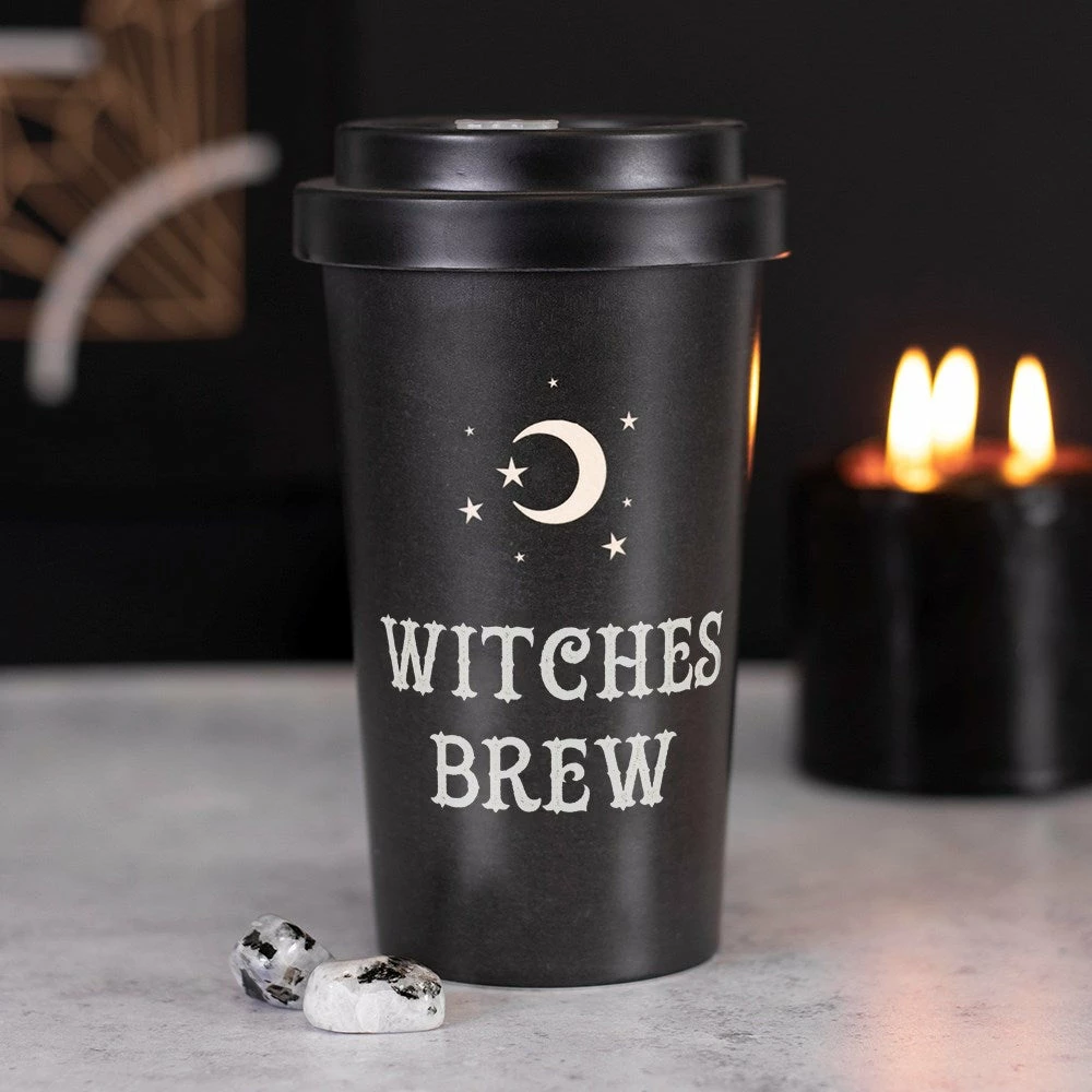 Gothic Gifts Witches Brew Eco Bamboo Travel Mug 8 Gothic Gifts Witches Brew Eco Bamboo Travel Mug