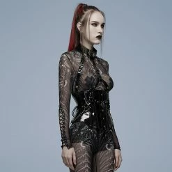 Punk Rave Women's Stuff Gothic Patent Leather Corset