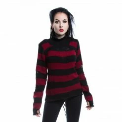 Vixxsin Annabella Distressed Sweater - Black/Reed Women's Stuff