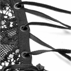 Punk Rave Women's Stuff Black Lace Opium Top