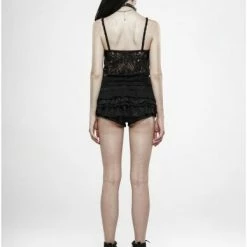 Punk Rave Women's Stuff Black Lace Opium Top