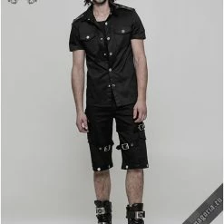 Punk Rave Men's Stuff Casual Black Men's Shirt 26 Punk Rave Men's Stuff Casual Black Men's Shirt