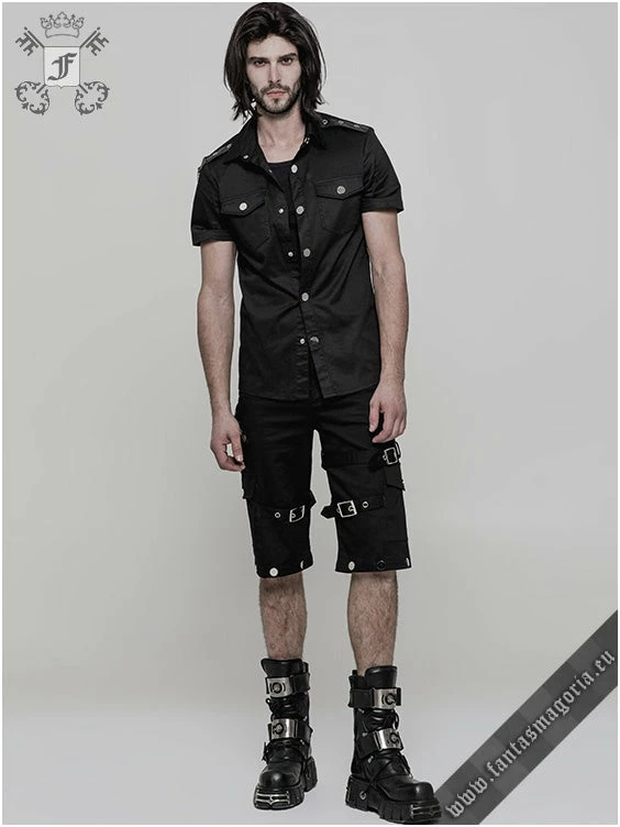 Punk Rave Men's Stuff Casual Black Men's Shirt 11 Punk Rave Men's Stuff Casual Black Men's Shirt