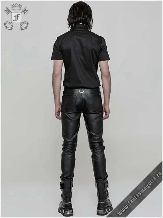 Punk Rave Men's Stuff Casual Black Men's Shirt 10 Punk Rave Men's Stuff Casual Black Men's Shirt