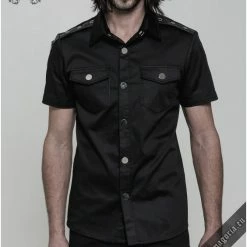 Punk Rave Men's Stuff Casual Black Men's Shirt 22 Punk Rave Men's Stuff Casual Black Men's Shirt