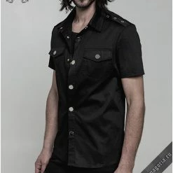 Punk Rave Men's Stuff Casual Black Men's Shirt 21 Punk Rave Men's Stuff Casual Black Men's Shirt