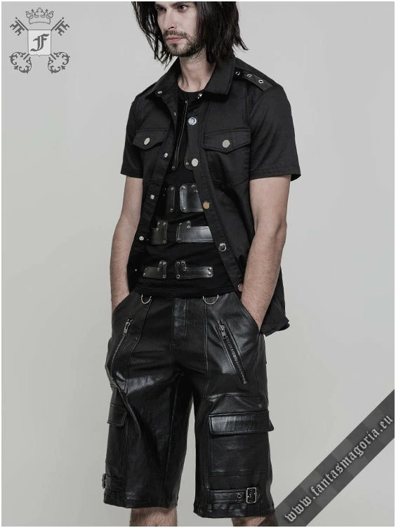 Punk Rave Men's Stuff Casual Black Men's Shirt 9 Punk Rave Men's Stuff Casual Black Men's Shirt