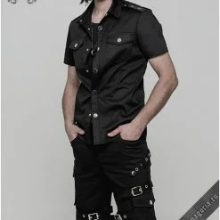 Punk Rave Men's Stuff Casual Black Men's Shirt 23 Punk Rave Men's Stuff Casual Black Men's Shirt