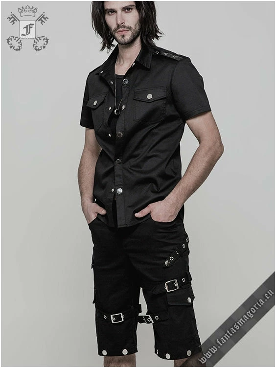 Punk Rave Men's Stuff Casual Black Men's Shirt 8 Punk Rave Men's Stuff Casual Black Men's Shirt