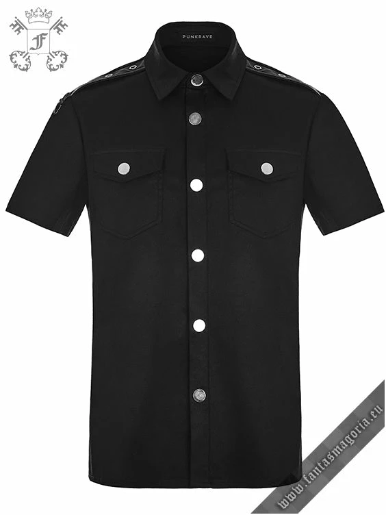 Punk Rave Men's Stuff Casual Black Men's Shirt 3 Punk Rave Men's Stuff Casual Black Men's Shirt
