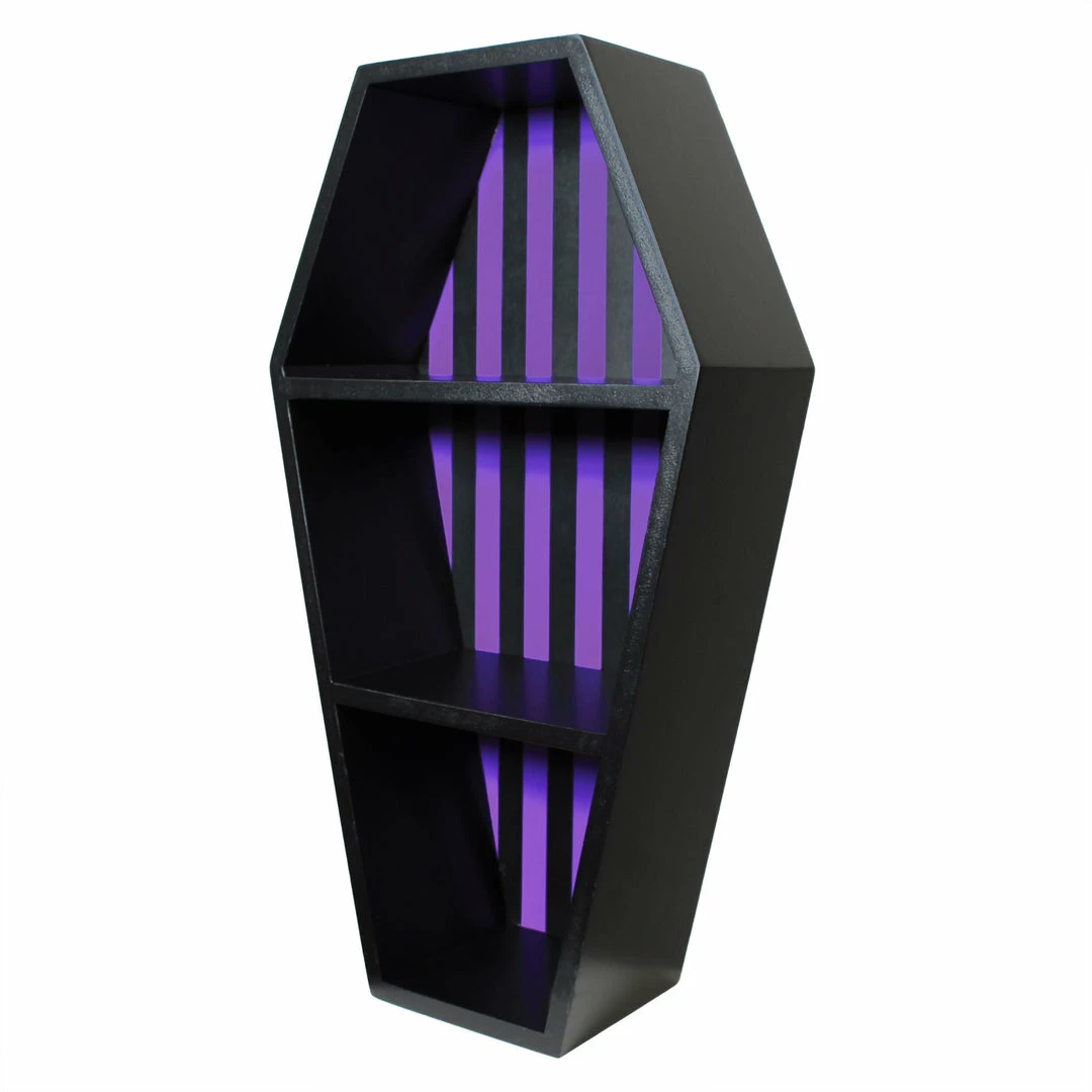 Sourpuss Striped Coffin Shelf - Black/Purple 4 Sourpuss Striped Coffin Shelf - Black/Purple