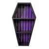 Sourpuss Striped Coffin Shelf - Black/Purple 2 Sourpuss Striped Coffin Shelf - Black/Purple