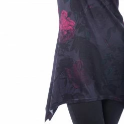 Chemical Black Crow Rose Lace Panel Vest Women's Stuff