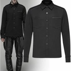 Punk Rave Men's Stuff Deimos Black Shirt