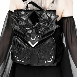 ReStyle Black Phantom Gothic Backpack With Dragon Wings