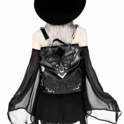 ReStyle Black Phantom Gothic Backpack With Dragon Wings