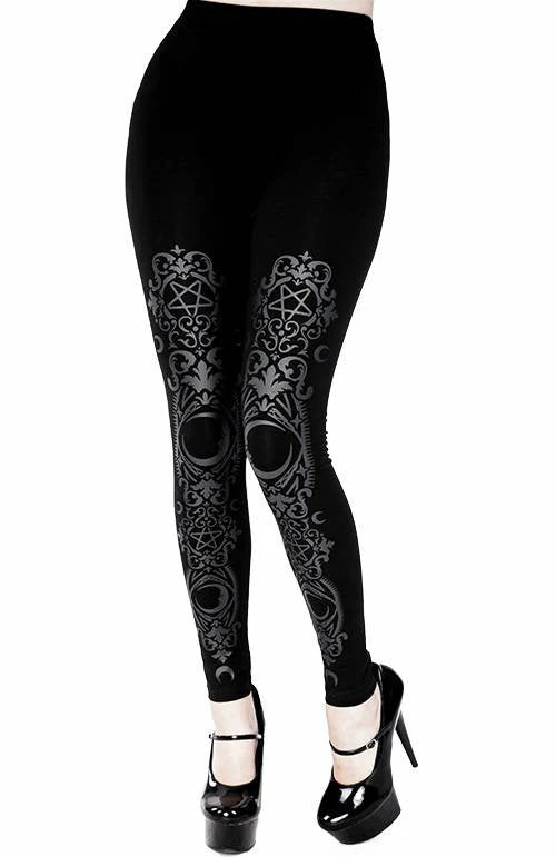 ReStyle Black Gothic Baroque Leggings 4 ReStyle Black Gothic Baroque Leggings