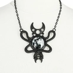 ReStyle Moon Embraced Black Necklace Jewelry