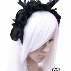 ReStyle Gothic Garland, Headpiece With Deer Antlers & Orchids