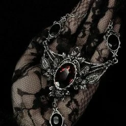 ReStyle Wild Roses Evening Necklace With Roses And Burgundy Stone Jewelry 11 ReStyle Wild Roses Evening Necklace With Roses And Burgundy Stone Jewelry