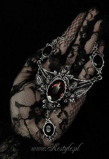 ReStyle Wild Roses Evening Necklace With Roses And Burgundy Stone Jewelry 7 ReStyle Wild Roses Evening Necklace With Roses And Burgundy Stone Jewelry