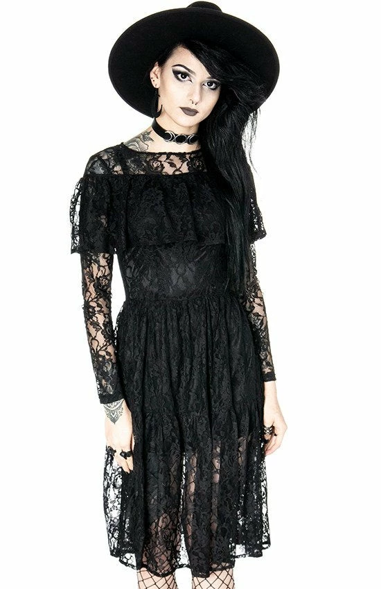 ReStyle Gloomy Prairie Black Lace Gothic Dress 13 ReStyle Gloomy Prairie Black Lace Gothic Dress