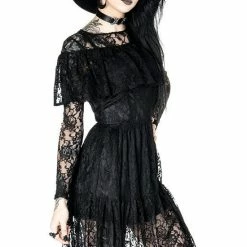 ReStyle Gloomy Prairie Black Lace Gothic Dress 19 ReStyle Gloomy Prairie Black Lace Gothic Dress