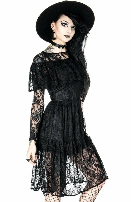ReStyle Gloomy Prairie Black Lace Gothic Dress 7 ReStyle Gloomy Prairie Black Lace Gothic Dress