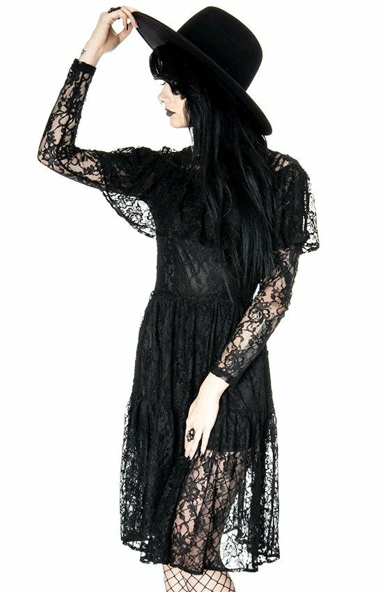 ReStyle Gloomy Prairie Black Lace Gothic Dress 5 ReStyle Gloomy Prairie Black Lace Gothic Dress