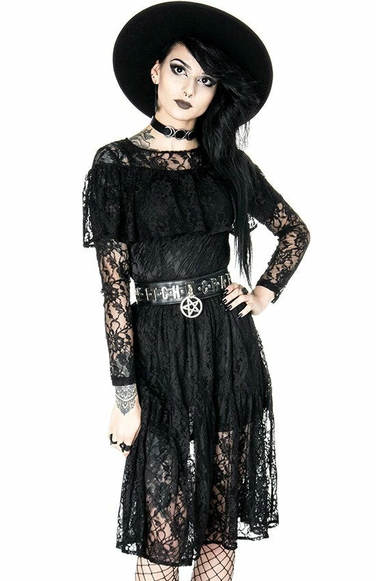 ReStyle Gloomy Prairie Black Lace Gothic Dress 3 ReStyle Gloomy Prairie Black Lace Gothic Dress