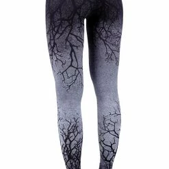 ReStyle Gray Branches Ombre Leggings Women's Stuff