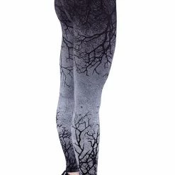 ReStyle Gray Branches Ombre Leggings Women's Stuff
