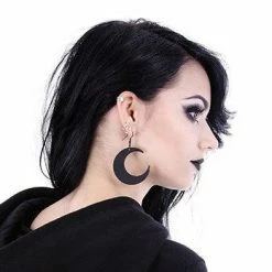 ReStyle Moon Black Earrings Gothic Earrings, Crescent, Occult Fashion