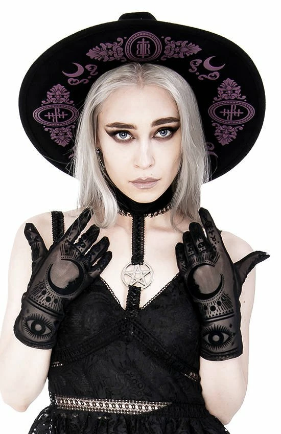 ReStyle Baroque Style Gothic Hat With Burgundy Monogram 8 ReStyle Baroque Style Gothic Hat With Burgundy Monogram