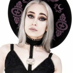 ReStyle Baroque Style Gothic Hat With Burgundy Monogram 16 ReStyle Baroque Style Gothic Hat With Burgundy Monogram