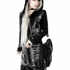 ReStyle Patchwork Hobo Bag With Multiple Pockets And Dragon PU