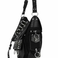 ReStyle Patchwork Hobo Bag With Multiple Pockets And Dragon PU